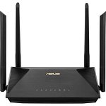 Router Gaming Wireless ASUS RT-AX53U, AX5700, WiFi 6, OFDMA, MU-MIMO, AiProtection, Parental Controls, 4 antene Wi-Fi (Negru)