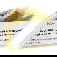 Sapun pentru pielea uscata cu avocado + miere si spirulina, 130g, Sabio, Sabio