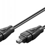 Cablu firewire 4 pini la 4 pini 4.5m Negru, KFIR44-5, OEM