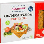 Crackers cu rosii, chia si alge marine Bio, 160g, Algamar, Algamar