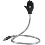 STAR Cablu Date Creative Hand Type C La USB PVC Argintiu Cu Suport Telefon, STAR
