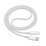 Cablu de date, Akyga, Compatibil cu Apple, USB-C - Lightning, M/M, 1 m, Alb