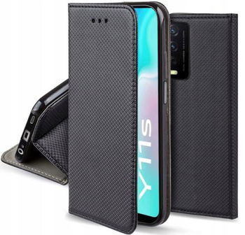 Husa Book Cover OEM Smart Magnetic pentru Vivo Y11s, Vivo Y20s (Negru)