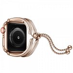 Curea Apple Watch, Tech Protect Chainband, Compatibila Cu Apple Watch 2/3/4/5/6/se (42/44mm), Gold