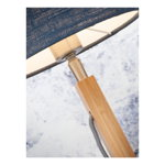 Veioză din lemn de bambus Good&Mojo Fuji, abajur albastru