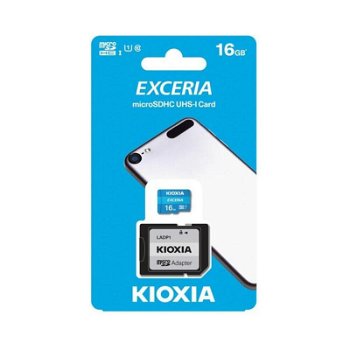 Card de memorie microSD Kioxia Exceria (M203) 16GB,UHS I U1+ adaptor, LMEX1L016GG2
