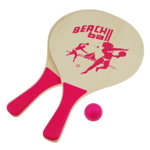Set Beach Ball, DHS, rosu, 2 palete, 1 minge, 38 x 24 x 0,8 cm