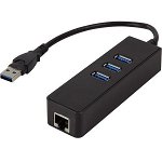 logilink Adaptor USB 3.0 la RJ45 GIGABIT, HUB USB 3.0 cu 3 porturi, LOGILINK UA0173A, logilink