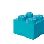 Cutie depozitare LEGO 2x2 albastru turcoaz