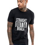 Tricou negru barbati - Straight Outta Braila, 2XL