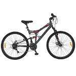 Bicicleta MTB-FS 26" CARPAT ZTX C2642A, cadru otel, 18 viteze, culoare rosu/negru