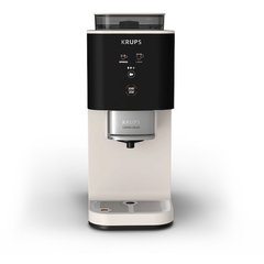Espressor semi-automat Krups Coffee Crush SA4001E0, 1370 W, 15 bari, rasnita inox, sistem bean-to-cup, preparare one-touch, intensitate cafea ajustabila, compatibil cafea macinata, design ultra-compact, curatare usoara, negru