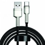 Cablu de Date USB la Type-C Fast Charging, 66W, 6A, 1m, Baseus Cafule (CAKF000101), Black