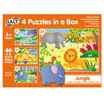 Set 4 puzzle-uri Jungla (12, 16, 20, 24 piese), Galt, 2-3 ani +, Galt