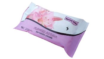 Servetele Umede Igienice Universale 15 buc Spring Line cu Aroma Florala