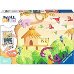 Puzzle Si Joc Expeditie In Jungla, 2X24 Piese