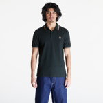 FRED PERRY Twin Tipped Polo Short Sleeve Tee Night Green/ Warm Grey/ Light Rust, FRED PERRY