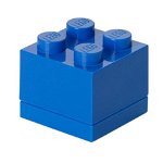 Mini cutie depozitare Lego 2x2 albastru inchis