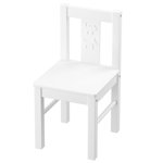 Scaun pentru copii, 53x27 cm, lemn masiv, confortabil, rezistent, culoarea alb