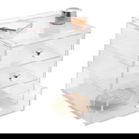 Organizator transparent cu 3 sertare iDesign Drawers, înălțime 18 cm, iDesign