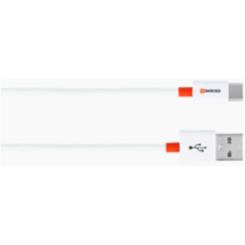 Cablu USB Skross Essentials Line, 2 in 1, cu conector USB, compatibil cu lightning, alb, 1m