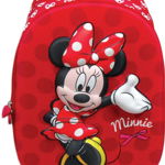 Ghiozdan clasele 1-4 2 fermoare rosu MINNIE MOUSE 3D, PIGNA