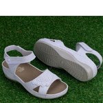 Sandale dama “Tellus” 25-17, Alb, Engros, 