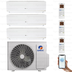 Pachet aer conditionat multi split Gree, inverter 3 x 9000 BTU, Wifi inclus, Clasa A++/A+, Eco, Anti-mucegai, Dezghetare inteligenta, Generator de ioni, Cold Plasma, Racire, Incalzire, GREE Pachet aer conditionat multi split Gree, inverter 3 x 9000 BTU, Wifi inclus, Clasa A++/A+, Eco, Anti-mucegai, Dezghetare inteligenta, Generator de ioni, Cold Plasma, Racire, Incalzire, GREE
