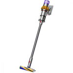 Aspirator vertical DYSON V12 Detect Absolute 2023, 0.35l, autonomie max 60 min, Motor Hyperdymium, galben-argintiu