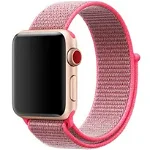 Curea iUni compatibila cu Apple Watch 1/2/3/4/5/6/7, 44mm, Nylon Sport, Woven Strap, Electric Pink, iUni