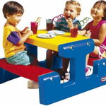 Little Tikes - Masuta picnic cu 4 locuri albastra