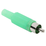 Mufa RCA tata executie din plastic verde, OEM