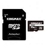 Card de Memorie KINGMAX microSDHC 16GB Clasa 10 80 MB/s + Adaptor SD km-ps04-16gb