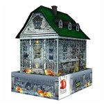 Puzzle 3D - Casa bantuita, led, 216 piese