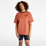New Era Pinstripe Oversized T-Shirt Medium Brown/ Black, New Era