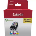 CANON Pachet cartuse cerneala CLI-521 Multipack, Capacitate: cyan (9ml), magenta