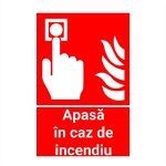 Sticker indicator Apasa in caz de incendiu, Sticky Art
