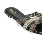 Papuci ALDO negre, NAIRA001, din material textil, Aldo