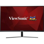 Monitor Gaming MVA LED ViewSonic 27" VX2758-C-MH, Full HD (1920 x 1080), CGA, HDMI, Ecran curbat, Boxe, 144 Hz, 5 ms (Negru)
