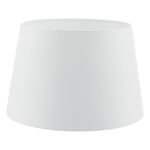 Abajur Cezanne White Faux Silk Tapered Drum Shade White 40cm, dar lighting group