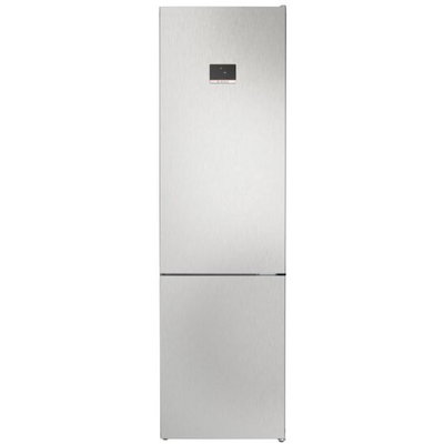 Combina frigorifica Bosch KGN397LDF, 363 L, NoFrost, VitaFresh, Touch control, PerfectFit, raft sticle, Clasa D, H 203 cm, Metal Look