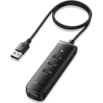 HUB extern Ugreen, CM416 porturi USB: USB 3.0 x 4, conectare prin USB, material ABS, port micro USB 5V, lungime 25 cm, negru, 10915, Ugreen