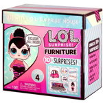 Set de joaca LOL Surprise Furniture BB Auto Shop, S4, cu papusa Spice si 10 surprize, 572619EUC