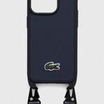 Lacoste husă pentru telefon iPhone 15 Pro 6.1" culoarea albastru marin, Lacoste