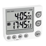 Timer si cronometru digital dual TFA, 100 ore, LED de avertizare, memorie, volum reglabil, TFA