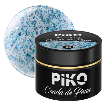 Gel UV color Piko, Coada de paun, 5g, model 03, Piko
