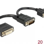 Adaptor DMS-59 la DVI 24+5 + VGA T-M 20 cm, Delock 65555, Delock