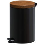 Cos menajer cu pedala Metal 12L Negru / Design Wood Studio Casa