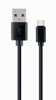 Cablu de date CC-USB2-AMCM-1M, USB 2.0 - USB-C, 1m, Black, Gembird