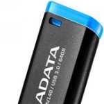 Stick USB A-DATA UV140, 64GB, USB 3.0 (Negru/Albastru)